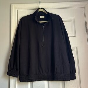 Black Lou & grey quarter zip pullover